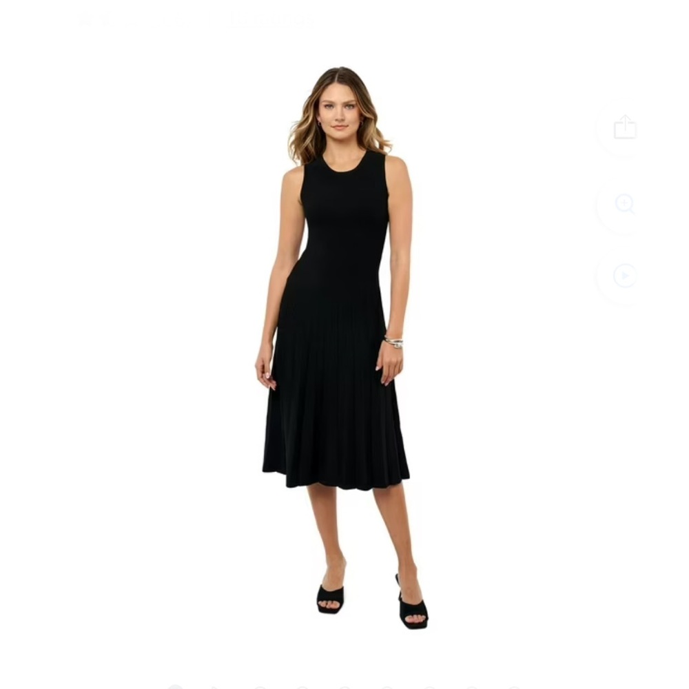 EDITED by Remi Bader Pleated Dress Pullover Style, Women’s XS, Black